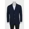 Men's blue button-down jacket