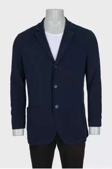 Men's blue button-down jacket