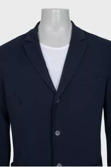 Men's blue button-down jacket
