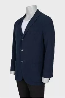 Men's blue button-down jacket
