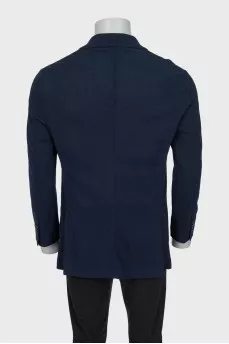 Men's blue button-down jacket