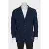 Men's straight blue button-down jacket