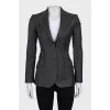 Gray striped wool jacket