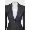 Gray striped wool jacket
