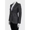 Gray striped wool jacket