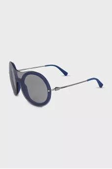 Blue round frame sunglasses