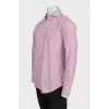 Men's straight shirt in a small check pattern