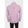Men's straight shirt in a small check pattern