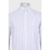 Men's straight-cut shirt with blue stripes