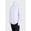 Men's straight-cut shirt with blue stripes
