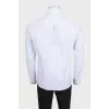 Men's straight-cut shirt with blue stripes