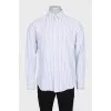 Men's pinstripe button-down shirt