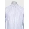 Men's pinstripe button-down shirt