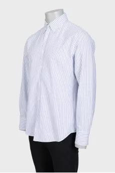 Men's pinstripe button-down shirt