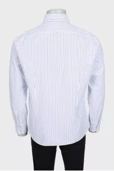 Men's pinstripe button-down shirt