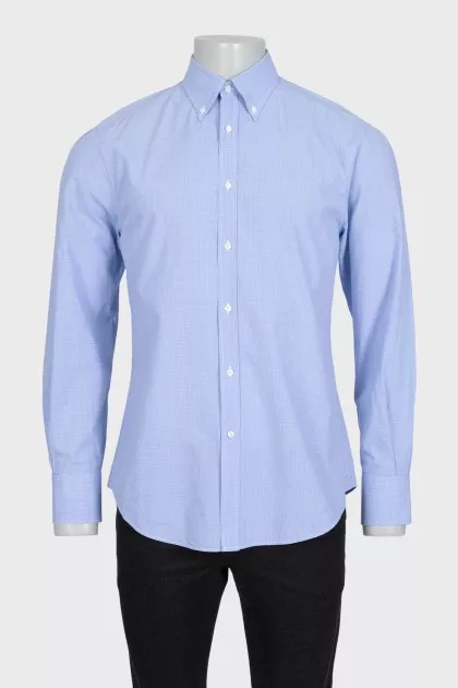 Men's straight-cut shirt with a small print