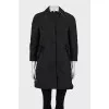 Straight button-down jacket with decoration