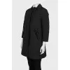 Straight button-down jacket with decoration