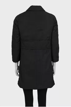 Straight button-down jacket with decoration
