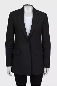 Fitted jacket with a button