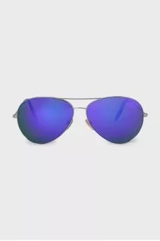 Aviator sunglasses with purple lenses