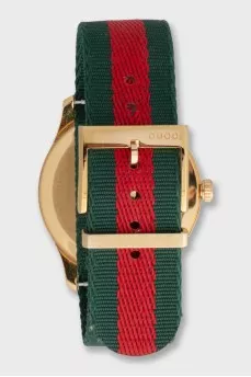 Men's watch with a gold dial