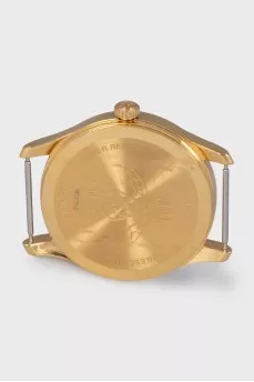 Men's watch with a gold dial