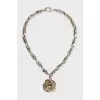 Silver necklace with flower pendant