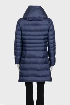 Blue zip-up jacket with a high collar