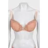 Beige lace underwear with tag