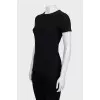 Black T-shirt with voluminous stripes