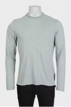 Men's green straight-cut jumper