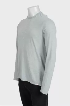 Men's green straight-cut jumper