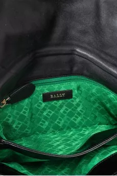 Patent black leather clutch
