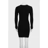 Black slim-fit dress with patch pockets