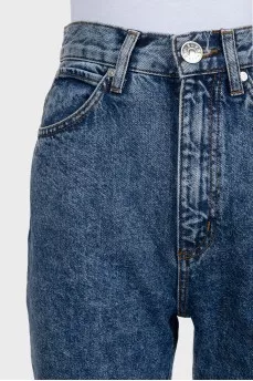 Blue high-waisted skinny jeans
