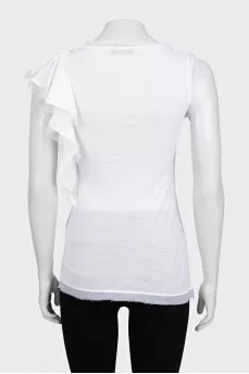 Straight-cut top decorated with crystals