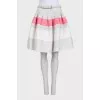 Striped skirt with belt