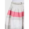Striped skirt with belt