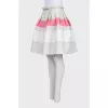 Striped skirt with belt