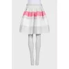 Striped skirt with belt