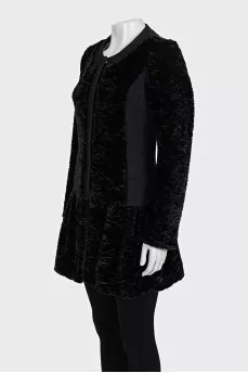 A cropped fitted coat with buttons