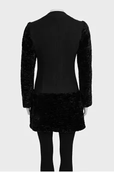 A cropped fitted coat with buttons