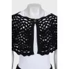 Black cardigan with perforations