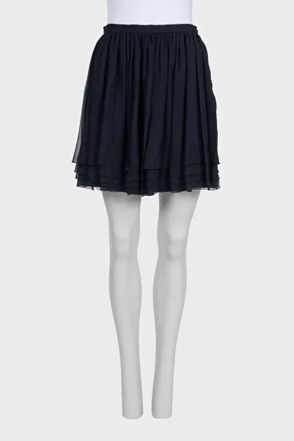High-waisted silk skirt
