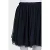 High-waisted silk skirt