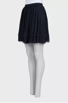 High-waisted silk skirt
