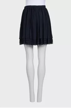 High-waisted silk skirt