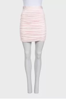 Pink draped skirt