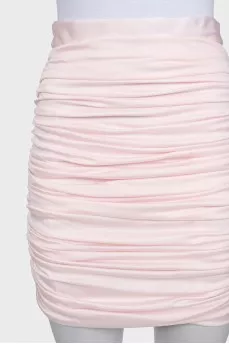 Pink draped skirt